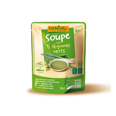 Soupe 5 legumes vert sachet 50cl