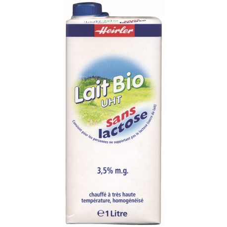Lait de vache 3,5 % mg ss lactose uht 1 l