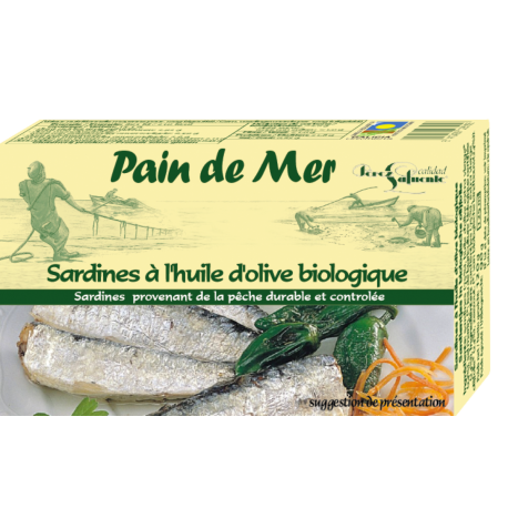 Sardines à l'huile d'olive bio 120g