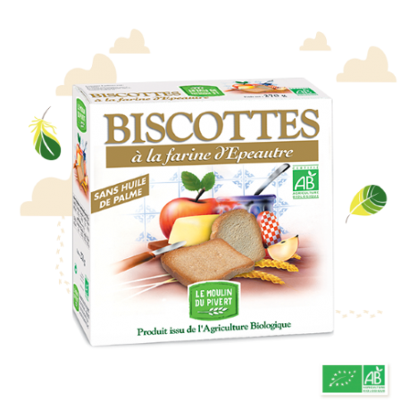 Biscottes a l'epeautre 270g