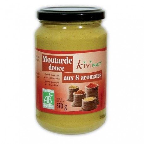 Moutarde douce 8 aromates 370 gr