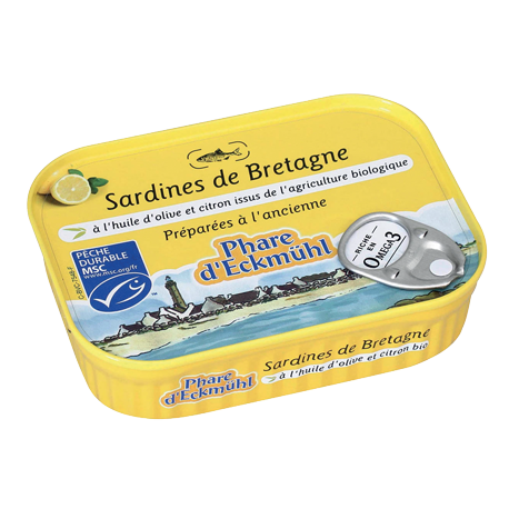 Sardine 1/6 h. oli. bio & citron 115 gr