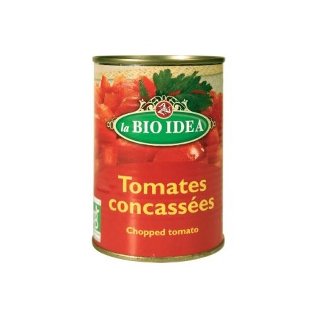 Tomates concassees boite metal 400g (aja)