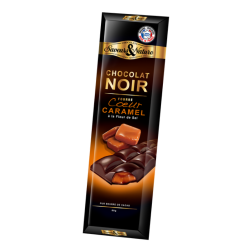 Chocolat noir 70%  fourre caramel 80 g
