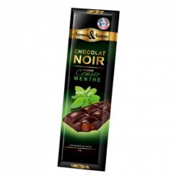 Chocolat noir 70%  fourre menthe poivree 80 g