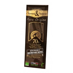 Chocolat noir 70% cacao dominicaine 100 gr