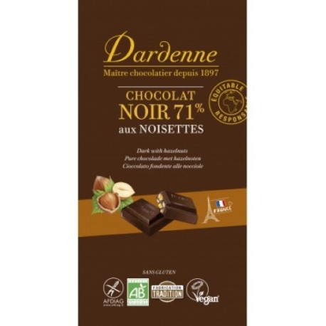Chocolat noir noisette tradition 180g